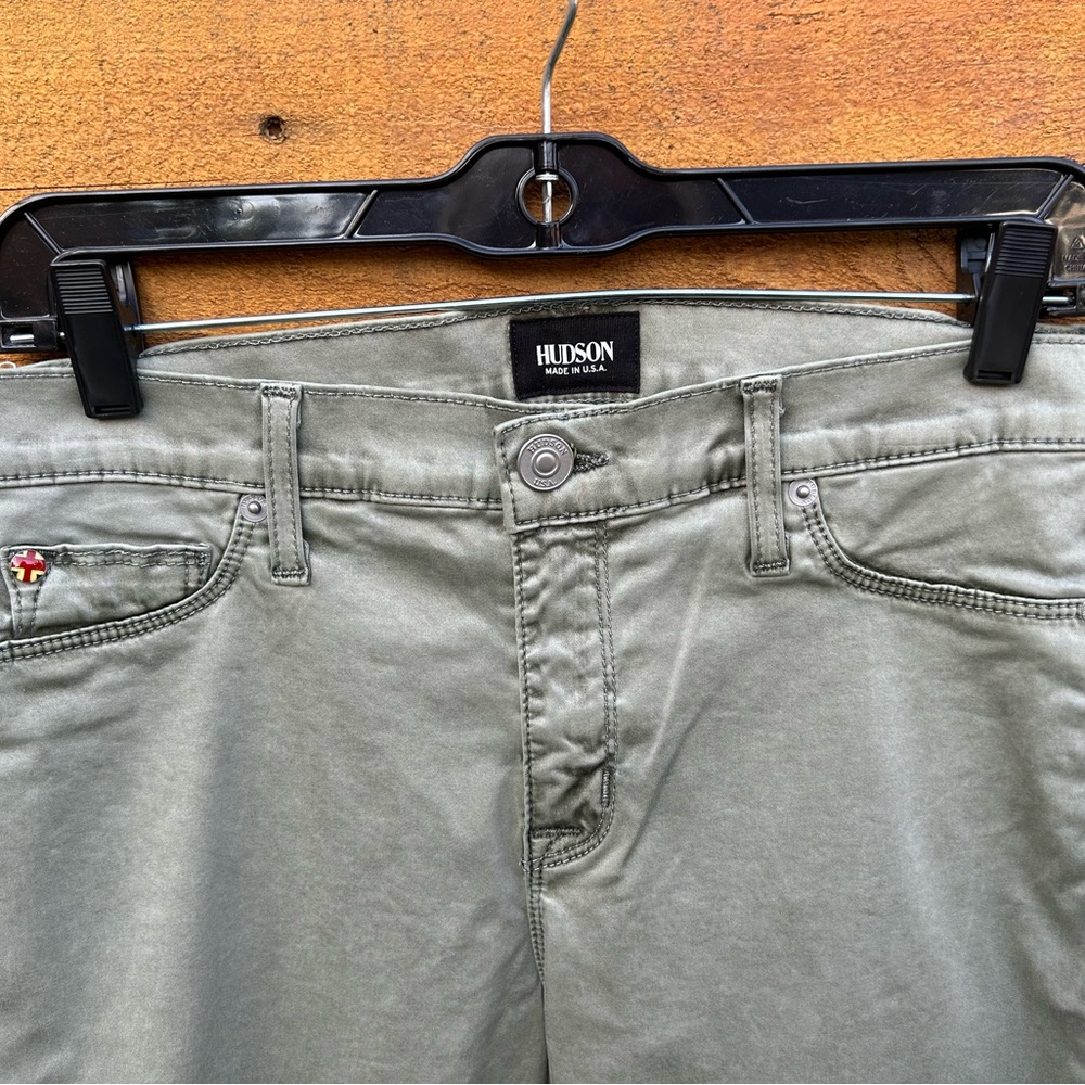 NWOT-Sz29 Hudson jeans grey/green color.Midrise Nico Super Skinny w/slight sheen - Picture 7 of 10
